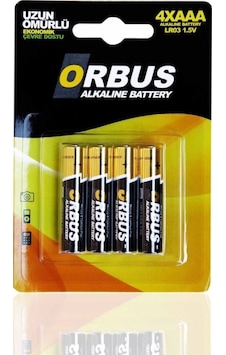 Orbus LR03 AAA Blister İnce Kalem Pil 4'lü