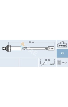 Fae 77356 Oksijen Sensörü Arka Volvo S40 1.9t4 2.0t 1997-2000 V40 1.9t4 2.0t 1997-2000 870mm 30864308 - Fae 77356 Oksijen Sensörü Arka Volvo S40 1.9t4 2.0t 1997-2000 V40 1.9t4 2.0t 1997-2000 870mm 30864308 -
