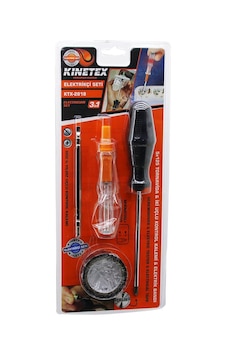 Kınetex Ktx-2818 4 Parça Tornavida Ve Çok Amaçlı Set Tornavida, Kontrol Kalemi, 2'li Uç, Elektrik Bandı