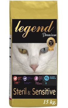 Legend Sterilised Düşük Tahıllı Somonlu Kısırlaştırılmış Yetişkin Kedi Maması 15 KG