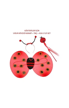 Çocuk Gösteri İçin Uğur Böceği Kanat + Taç + Asa 3& Apos Lü Kostüm Seti 4832 Çocuk Gösteri İçin Uğur Böceği Kanat + Taç + Asa 3& Apos Lü Kostüm Seti 4832
