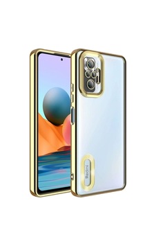 Xiaomi Redmi Note 10 Pro Kılıf Kamera Korumalı Logo Gösteren Zore Omega Kapak Gold Xiaomi Redmi Note 10 Pro Kılıf Kamera Korumalı Logo Gösteren Zore Omega Kapak Gold