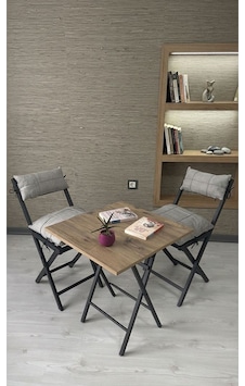 Balkon Bahçe Mutfak 3'lü Bistro Set Katlanır 2 Sandalye 1 Masa Bordo Balkon Bahçe Mutfak 3'lü Bistro Set Katlanır 2 Sandalye 1 Masa Bordo