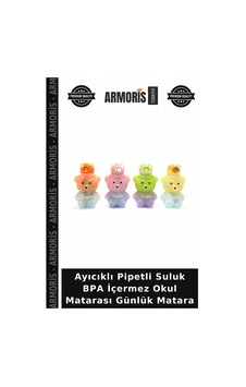 Ayıcıklı Pipetli Suluk Bpa İçermez Okul Matarası Günlük Matara Çok Renkli Ayıcıklı Pipetli Suluk Bpa İçermez Okul Matarası Günlük Matara Çok Renkli