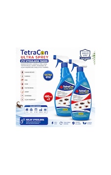 Tetracon Ultra Sprey 2 Li Uygulama Takımı 450 Ml X 2 Hamam Böceği Karınca Pire Kene Tahtakurusu Akrep Sivrisinek Uçan Haşereler