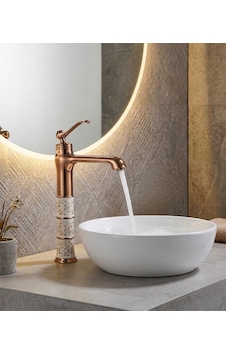 Roma Rose Gold Çanak Lavabo Bataryası Roma Rose Gold Çanak Lavabo Bataryası