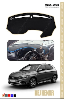 Fiat Ega Cross Torpido Koruma Halısı Yeni Tasarım Araca Özel Üretim Bej