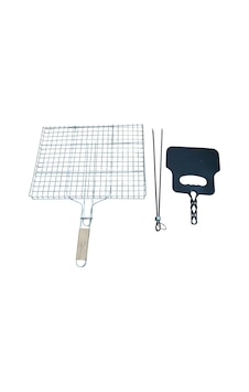 Mangal Aksesuar Seti- Izgara 30-40cm - Köz Maşası- Yelpaze Mangal Aksesuar Seti- Izgara 30-40cm - Köz Maşası- Yelpaze