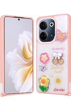 Tecno Camon 20 İle Uyumlu Kılıf Parlayan Sıvılı Simli Kabartma Figürlü Kapak Tecno Camon 20 İle Uyumlu Kılıf Parlayan Sıvılı Simli Kabartma Figürlü Kapak