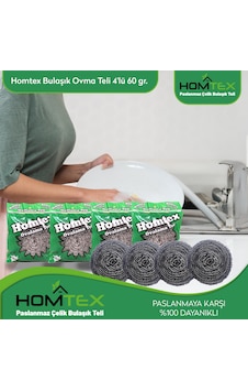 Homtex 60 Gr Endüstriyel Bulaşık Ovma Teli 10 Lu Paket