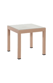 Rattan 80x80 Camlı Cappucino Masa - Bahçe&balkon&teras Cappuccino Rattan 80x80 Camlı Cappucino Masa - Bahçe&balkon&teras Cappuccino