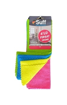 Suff Bez Genel Temizlik Mikrofiber 4'lü 32x32 0052 Suff Bez Genel Temizlik Mikrofiber 4'lü 32x32 0052