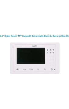 4.3 İnç Dijital Renkli Tft Dokunmatik Butonlu Daire İçi Monitör 4.3 İnç Dijital Renkli Tft Dokunmatik Butonlu Daire İçi Monitör