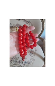 Eski Dönem Katalın Tespih Kırmızı Kırmızı Eski Dönem Katalın Tespih Kırmızı Kırmızı