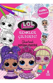 Lol Surprise! Renkler Çıldırdı! - Çıkartmalı Boyama Partisi  Partisi - Harika Çıkartmalar!- Doğan Çocuk