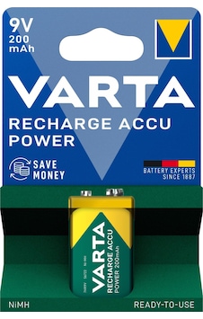 Varta Power Şarj Edilebilir 200Mah 9V Pil Tekli Paket
