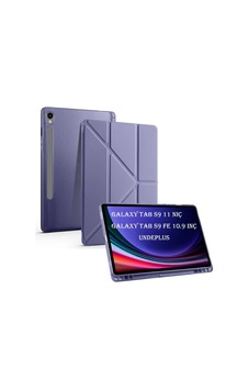 Samsung Galaxy Uyumlu Tab S9 X710 X716 X718 Kılıf Kalem Bölmeli Trifolding Case
