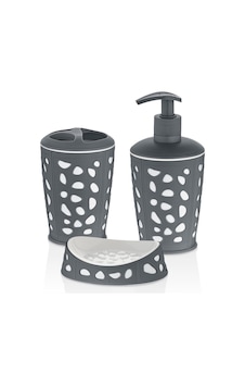 Emayhome Stone 3'lü Banyo Seti Antrasit Emayhome Stone 3'lü Banyo Seti Antrasit