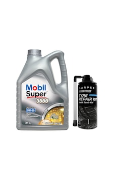 Mobil Super 3000 Formula R 5W-30 Motor Yağı 5 L + Lastik Tamir Kiti Mobil Super 3000 Formula R 5W-30 Motor Yağı 5 L + Lastik Tamir Kiti