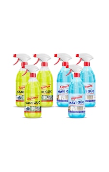 Asperox Sarı Güç + Mavi Güç Sprey 6 X 1 Lt Karma Paket 6'lı Set Asperox Sarı Güç + Mavi Güç Sprey 6 X 1 Lt Karma Paket 6'lı Set