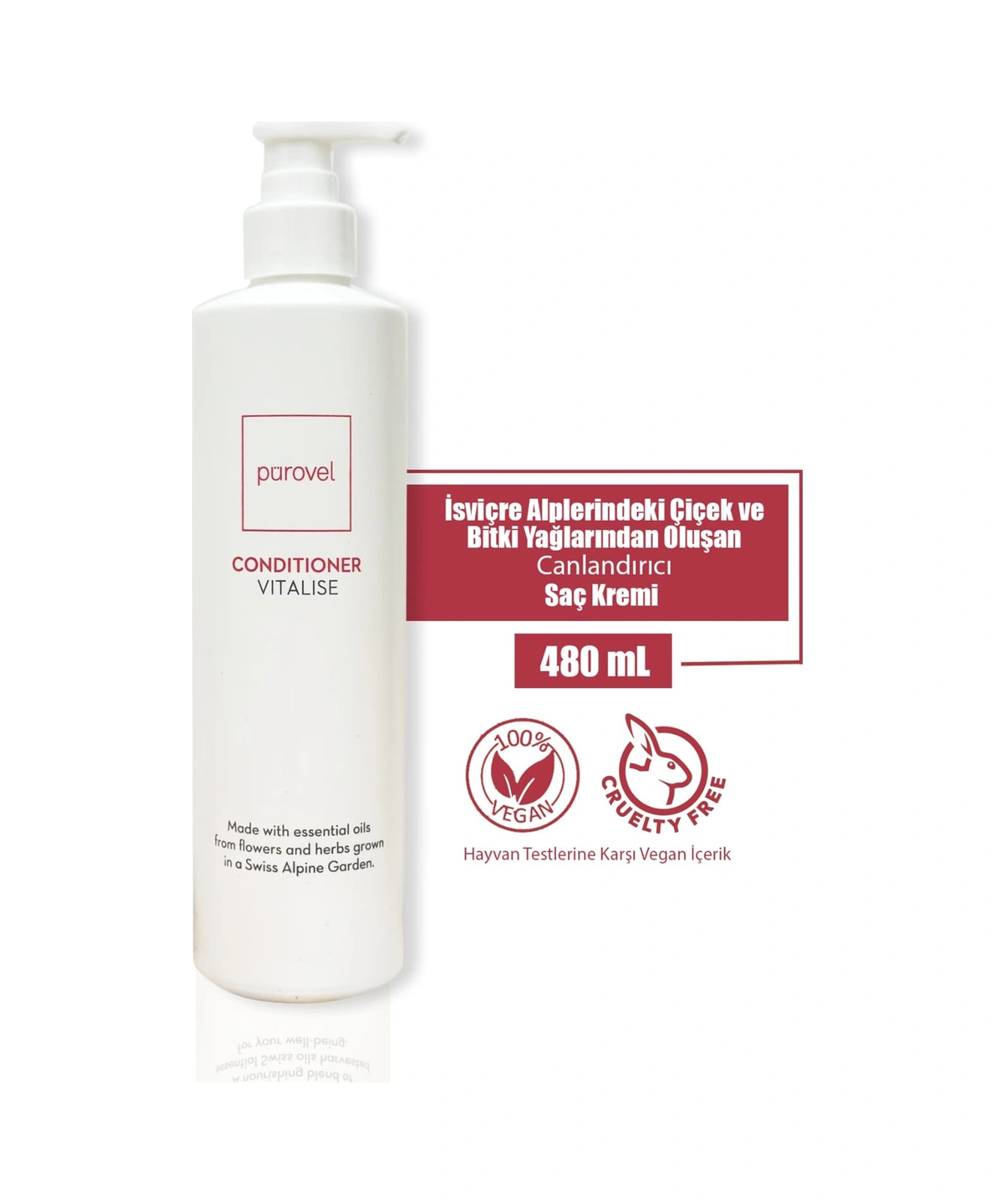 Pürovel Vitalise Conditioner 480 Ml - Canlandırıcı Saç Kremi Pürovel Vitalise Conditioner 480 Ml - Canlandırıcı Saç Kremi