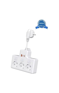 Termal Akım Korumalı 3 Lü Duvar Tipi Priz 1x Usb 2x Type-c Çıkışlı Grup Priz Çoğaltıcı 3500w Diğer Termal Akım Korumalı 3 Lü Duvar Tipi Priz 1x Usb 2x Type-c Çıkışlı Grup Priz Çoğaltıcı 3500w Diğer
