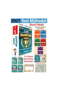 5. Sınıf 2027 Şampiyon Paketi Tüm Dersler 1. 2. Dönem Yazılı Notları Denemeleri 5. Sınıf 2027 Şampiyon Paketi Tüm Dersler 1. 2. Dönem Yazılı Notları Denemeleri