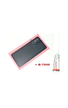 Samsung Galaxy Uyumlu A52 A525 Arka Pil Batarya Kapağı Full Kamera Lensli+b-7000 Siyah