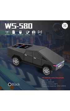 Wster Ws-580 Music Car Speaker Cybertruck, Led Wster Ws-580 Music Car Speaker Cybertruck, Led