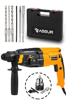 Assur ASR502 2-28MM 850W Darbeli Kırıcı Delici Hilti Sarı Assur ASR502 2-28MM 850W Darbeli Kırıcı Delici Hilti Sarı