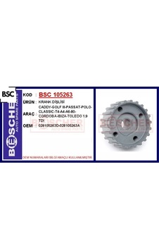 Krank Dişlisi Caddy-golf Iıı-passat-polo-classıc-t4-a4-a6-80-cordoba-ıbıza-toledo 1.9 Tdı Bsc 028105263d/ 028105263a Krank Dişlisi Caddy-golf Iıı-passat-polo-classıc-t4-a4-a6-80-cordoba-ıbıza-toledo 1.9 Tdı Bsc 028105263d/ 028105263a
