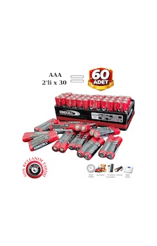 Kingcell Aaa Pil 1.5v Çinko Karbon 2 Li X 30 60 Adet İnce Kalem Pil