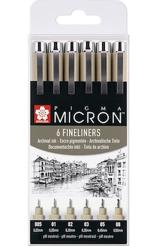 Sakura Pigma Micron Teknik Çizim Kalemi 6Lı Set Sakura Pigma Micron Teknik Çizim Kalemi 6Lı Set