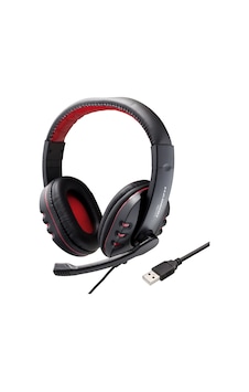 Büro Ev Ofis si İçin Siyah Kırmızı Usb Ps4 Uyumlu Kulaklık Büro Ev Ofis si İçin Siyah Kırmızı Usb Ps4 Uyumlu Kulaklık