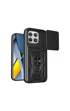 Xiaomi Poco F8 Pro Kılıf Magnetik Standlı Kamera Korumalı Zore Sürgülü Vega Kapak Xiaomi Poco F8 Pro Zore - Siyah