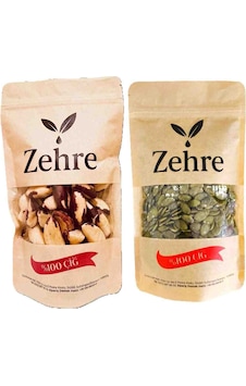 Zehre 250 Gr Çiğ Kabak Çekirdeği Içi + 100 Gr Brezilya Cevizi 350 G