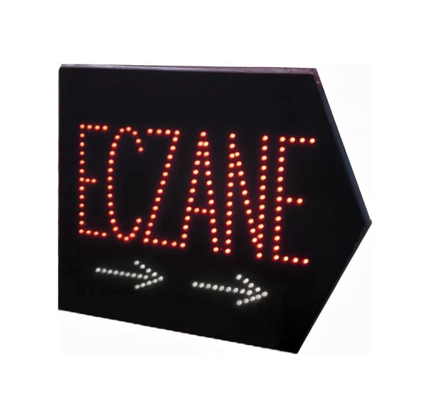 Powermaster Pm-28338 Eczane Smd Led Tabelası Sağ Ok Yönlü Kırmızı-beyaz Suya Dayanıklı 345x465mm