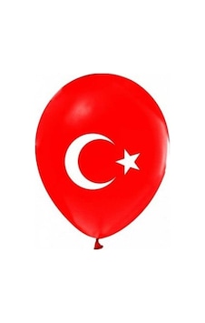 Bayraklı Ay Yıldızlı Balon 26cm - 20 Adet Çok Renkli Bayraklı Ay Yıldızlı Balon 26cm - 20 Adet Çok Renkli