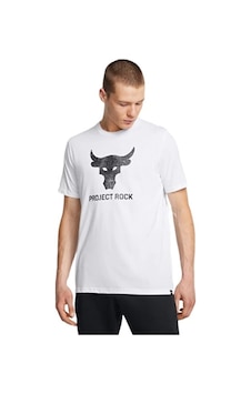 Under Armour Project Rock Payoff Graphic Kısa Kollu T-shirt Beyaz Siyah