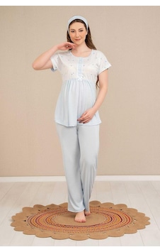 Baha 4519 Yarım Kol Lohusa Pijama Takım 001 Baha 4519 Yarım Kol Lohusa Pijama Takım 001