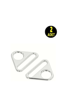 Usin 2 Adet 4 Cm Çanta Sapı Branda Çadır Kemer Yük Bağlama Gerdirme Delikli Metal Tokası Gümüş