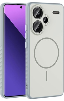 Xiaomi Redmi Note 13 Pro Plus 5g Kılıf M-safe Şarj Özellikli Zore Tea Kapak Gümüş Xiaomi Redmi Note 13 Pro Plus 5g Kılıf M-safe Şarj Özellikli Zore Tea Kapak Gümüş