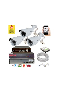 3 Lü Yapay Zeka Destekli 5 Mp 1940p Görüntü Poe Bağlantılı 48 Ir Led Gece Görüş Ip Kamera Seti 748poe 3 Lü Yapay Zeka Destekli 5 Mp 1940p Görüntü Poe Bağlantılı 48 Ir Led Gece Görüş Ip Kamera Seti 748poe