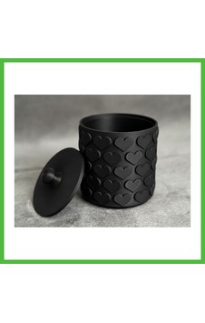 Vaveni 3d Baskı Kalp Desenli Kapaklı Saklama Kutusu - İki Renkli Organizer - Siyah Arz Vaveni 3d Baskı Kalp Desenli Kapaklı Saklama Kutusu - İki Renkli Organizer - Siyah Arz