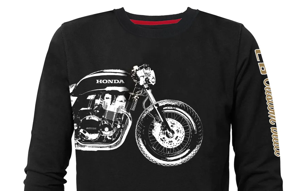 Honda Collection Honda Motorlu Bisiklet Yaka Siyah Sweatshirt Honda Collection Honda Motorlu Bisiklet Yaka Siyah Sweatshirt