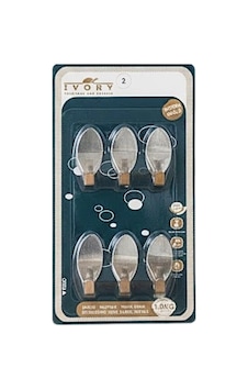 Oval 6'li Metal Yapışkanlı Askı Renkli Oval 6'li Metal Yapışkanlı Askı Renkli