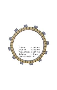 Gear5 Debriyaj Balatası Oem 6 Balata 12 Tırnak - Cf Moto Nk 250,sr 250 Gear5 Debriyaj Balatası Oem 6 Balata 12 Tırnak - Cf Moto Nk 250,sr 250