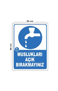 Metal Muslukları Açık Bırakmayınız 30cm X 40cm A3 Büyüklüğünde Uyarı Levhası Yönlendirme Tabelası Metal Muslukları Açık Bırakmayınız 30cm X 40cm A3 Büyüklüğünde Uyarı Levhası Yönlendirme Tabelası
