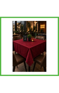 Vaveni Kahve Cafe Kıraathane Masa Örtüsü 140x140cm Bordo Renk Arz Vaveni Kahve Cafe Kıraathane Masa Örtüsü 140x140cm Bordo Renk Arz