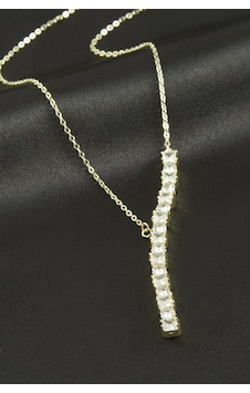 Kare - 466 - Zirkon Taşlı Lüks Çelik Kolye - Spt-gld - - Sarı Kare - 466 - Zirkon Taşlı Lüks Çelik Kolye - Spt-gld - - Sarı